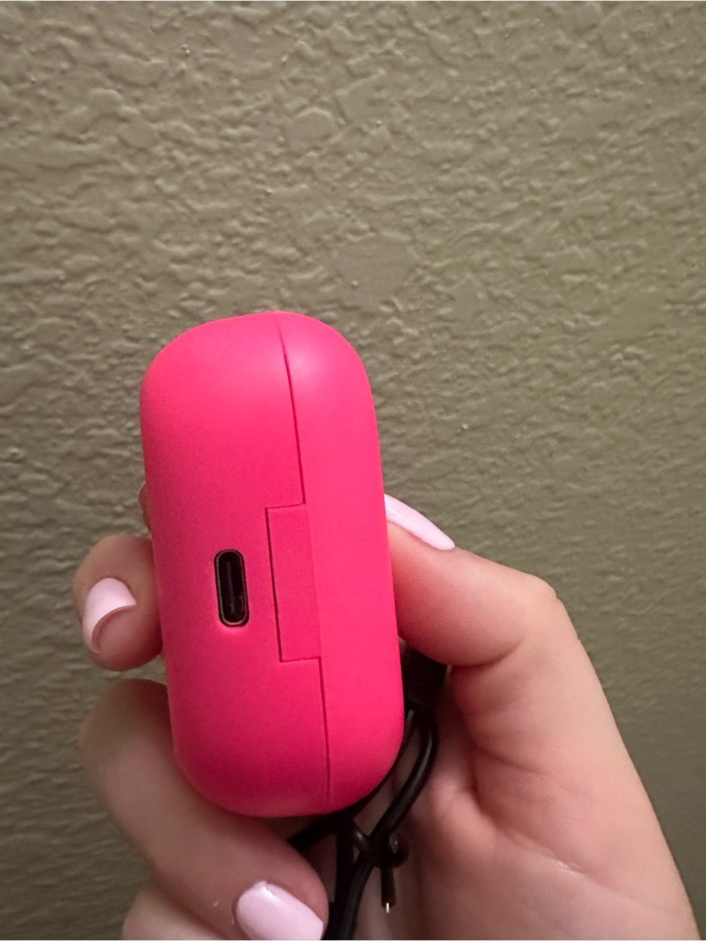 Hot Pink Wireless Earbuds with Charging Case - Picture 3 of 3